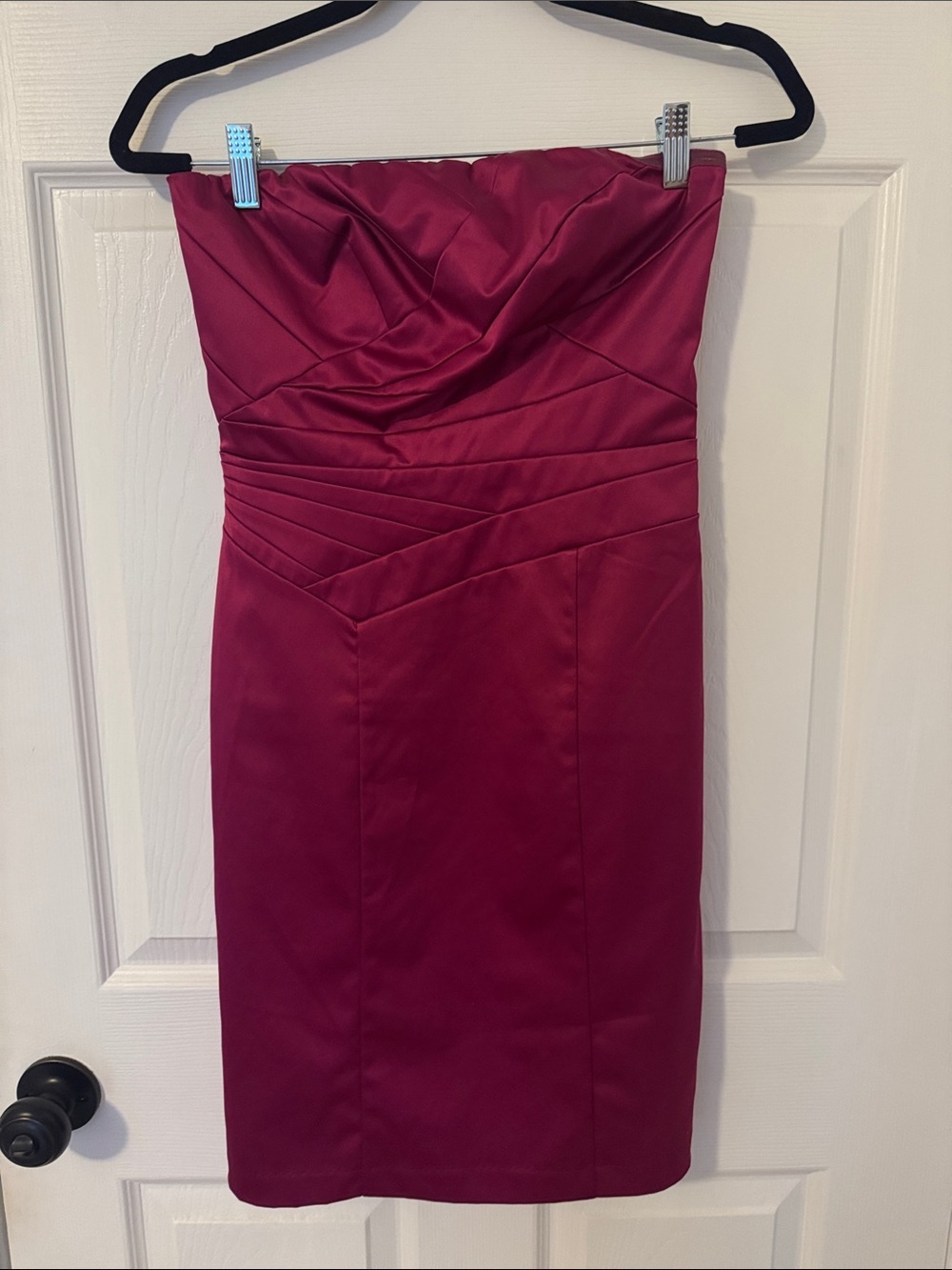 Strapless Fuchsia Cocktail Dress